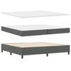 vidaXL Boxspring bed met matras met LED Donkergrijs 200 x 200 cm Stof