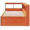 vidaXL Bed met boekenkast zonder matras grenenhout wasbruin 90x190 cm