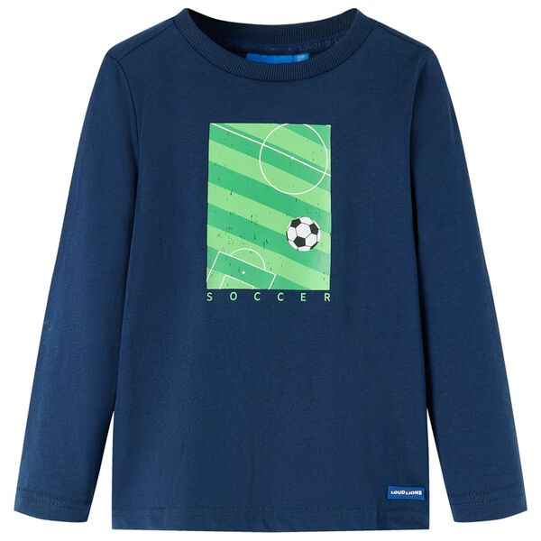Kindershirt met lange mouwen 92 marineblauw