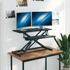 vidaXL Bureau verstelbaar 90x40x(13-41,5) cm staal en bewerkt hout