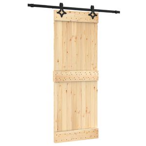 vidaXL Schuifdeur 80 x 210 cm Massief Grenenhout (Niet-Behandeld)