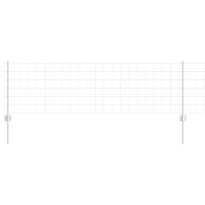 vidaXL Hek met Paal Zilver