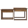 vidaXL Koffietafel Set 2 pcs Oudhout Bewerkt hout