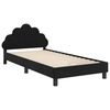 vidaXL Bedframe voor kinderen met hoofdbord Zwart 90 x 190 cm Fluweel