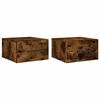 vidaXL Nachtkastjes 2 st wandgemonteerd 35x35x20 cm gerookt eikenkleur