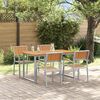 vidaXL Tuin Eetset 5 pcs Grijs en bruin 140 x 80 x 75 cm