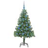 vidaXL Kerstboom met 150 LED met standaard Groen 150 cm PVC