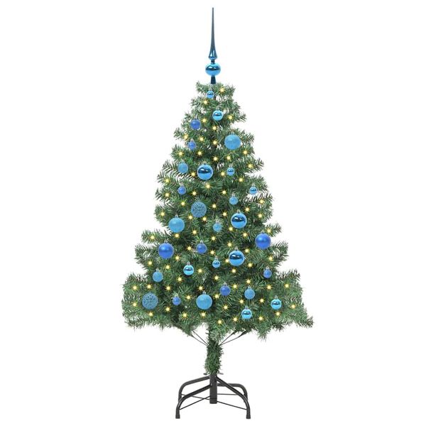 vidaXL Kerstboom met 150 LED met standaard Groen 150 cm PVC