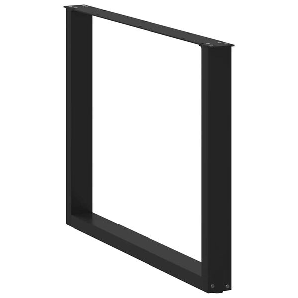 vidaXL Eettafelpoten 3 st U-vormig 100x(72-73) cm staal zwart