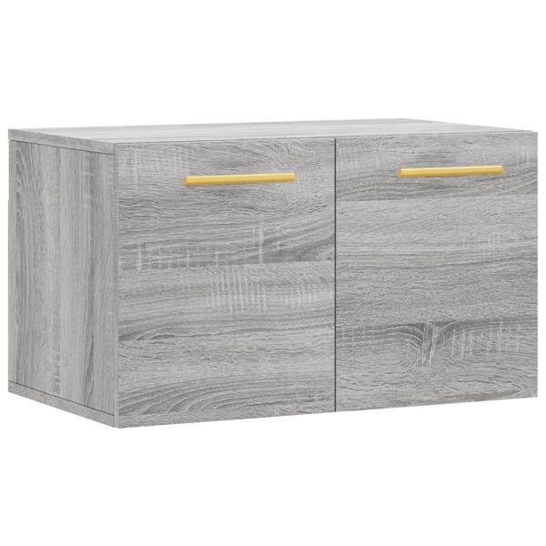 vidaXL Wandkast 60x36,5x35 cm bewerkt hout grijs sonoma eikenkleurig