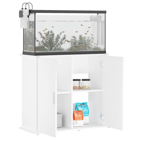 vidaXL Aquariumstandaard 81x36x73 cm bewerkt hout wit