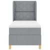 vidaXL Boxspringbed met Matras Donkergrijs 90x190 cm Lichtgrijs Stof