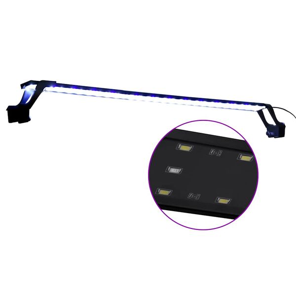 vidaXL Aquariumlamp met klemmen LED 90-105 cm blauw en wit