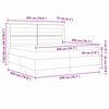 vidaXL Boxspringbed met matras met hoofdeinde Taupe 200 x 200 cm Stof