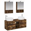 vidaXL Badkamermeubelset 5 st Gerookt eiken 49,5 x 44,5 x 65,5 cm