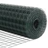 vidaXL Hek met Paal Groen 0,4 x 25 m Staal en PVC