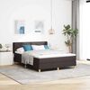 vidaXL Boxspringbed met matras Donkerbruin 200 x 160 cm Polyester