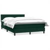 vidaXL Boxspring met matras fluweel donkergroen 160x210 cm