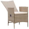 vidaXL 7-delige Tuinset poly rattan beige