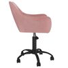 vidaXL Eetkamerstoelen draaibaar 6 st fluweel roze