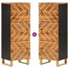 vidaXL Hoge kast 40x33,5x110 cm massief mangohout bruin en zwart