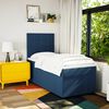 vidaXL Boxspring met matras stof blauw 90x190 cm