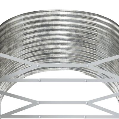 vidaXL Plantenbak 554x100x68 cm gepoedercoat staal zilverkleurig