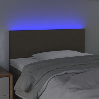 vidaXL Hoofdbord LED 100x5x78/88 cm stof taupe