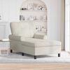 vidaXL Chaise Lounge met kussen Cr&egrave;me 91 x 157 x 91 cm Fluweel