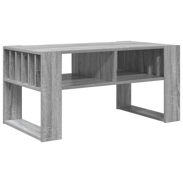 vidaXL Salontafel Grijs Sonoma 92 x 49,5 x 45 cm Bewerkt hout