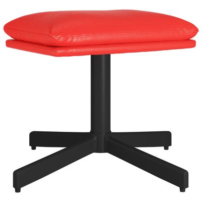 vidaXL Relaxstoel met voetenbank kunstleer rood