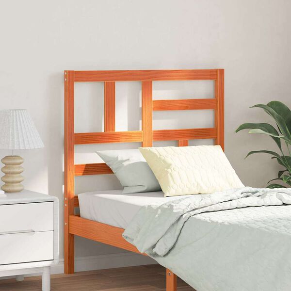 vidaXL Bed Hoofdbord Wasbruin 80,5 x 4 x 104 cm Massief grenenhout