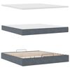 vidaXL Ottoman bed met matrassen 180x200cm fluweel donkergrijs