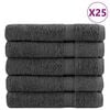 vidaXL Handdoeken SOLUND 25 st 600 g/m&sup2; 30x50 cm antracietkleur