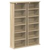vidaXL CD Kast 2 st Sonoma Eiken 60 x 17 x 92 cm Bewerkt hout