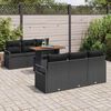 vidaXL Tuin Sofa Set met kussen 7 pcs Zwart