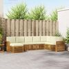 vidaXL Sofa-Sets 8 pcs Natuurlijk en Cr&egrave;me Massief Acaciahout