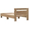 vidaXL Bedframe Artisan Eiken 193 x 95 x 88 cm Bewerkt hout