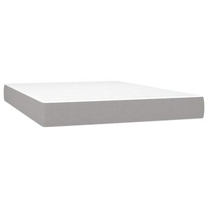 vidaXL Pocketveringmatras medium 140x190x20 cm stof lichtgrijs