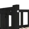 vidaXL Slaapbank uitschuifbaar massief grenenhout zwart 2x(90x200) cm