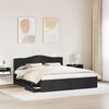 vidaXL Bedframe met lade met opslag Zwart 200 x 200 cm Ingenieurshout