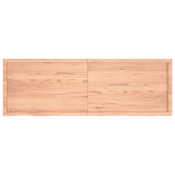 vidaXL Wastafelblad 180x60x(2-4) cm behandeld massief hout lichtbruin