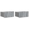 vidaXL Wandbeugel Bedkast 2 st Grijs sonoma 49 x 34,5 x 24 cm