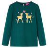 Kindershirt met lange mouwen 104 donkergroen