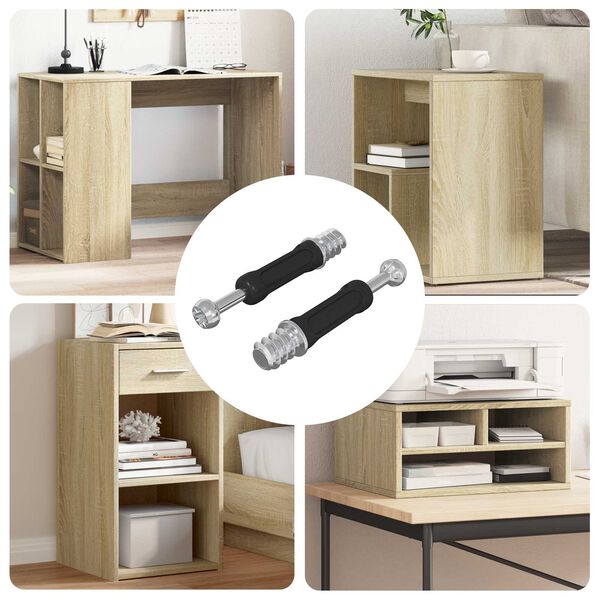 vidaXL Cam Lock Bout 2 pcs Zilver en Zwart M6 x 40 mm Metaal