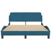 vidaXL Bedframe met hoofdeinde "Dover" fluweel blauw 140x190 cm
