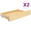 vidaXL Bedframe met 2 lades massief grenenhout 140x200 cm