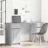 vidaXL Bureau met lade Grijs sonoma 140 x 49 x 76 cm Bewerkt hout