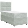 vidaXL Boxspringbed met matras Lichtgrijs 90 x 200 cm Fluweel