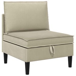 vidaXL Middelse Sofa met Opbergruimte Zand Fluweel